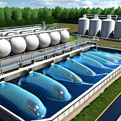Home 14 **
Prompt: Industrial wastewater treatment plant, advanced technology, bioreactors, membrane filtration, clean water output, environmental sustainability, realistic, daytime. Focus on the modern equipment and the clarity of the purified water.
**