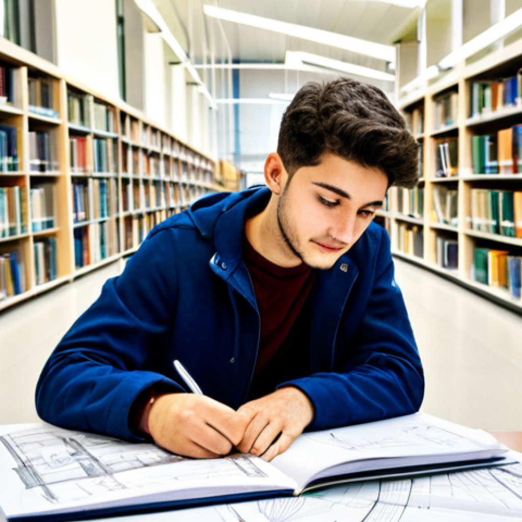 Sustainable Engineering Student**

"A young, professional engineering student, fully clothed in modest casual attire, studying blueprints at a brightly lit university library in Bologna, Italy. Environment includes stacks of technical books and architectural models. Perfect anatomy, correct proportions, well-formed hands, proper finger count, natural pose, safe for work, appropriate content, family-friendly, professional."

**